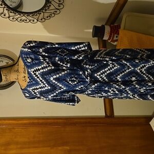 Studio One Blue Geometric Dress